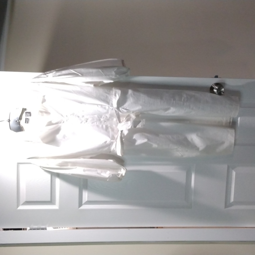 3/4 sleeves white dress size 16 by Newport News.